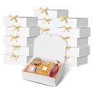 Caixas de presente WLUSEAXI Elegant White com tampas 12x25x8cm, pacote com 12