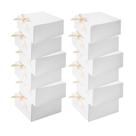 Caixas de presente WLUSEAXI, pacote com 12 tampas, papel kraft branco Caixas de presente WLUSEAXI, pacote com 12 tampas, papel kraft branco