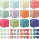 Caixas de presente Zhehao Macaron, pacote 48, papel kraft de 8x8x8cm com tampas