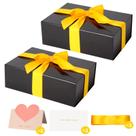 Caixas de presente ZUVYRO Black Glossy 28x18x9 cm Magnéticas x2