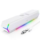 Caixas de Som LENRUE G11 com Touch Lights USB - Branco