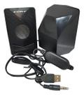 Caixas de Som Multimídia XCCM08 USB P2, 6W, Graves Reforçados, Controle de Volume Para PC, Notebook e Smartphone