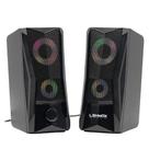 Caixas de som usb ultra led 3w luzes rgb dinamico