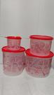 Caixas decoradas para mantimentos kit 4 peças Tupperware Caixas decoradas para mantimentos kit 4 peças Tupperware