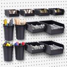 Caixas e copos Pegboard G.CORE para organizador de parede Pegboard, pacote com 12 Caixas e copos Pegboard G.CORE para organizador de parede Pegboard, pacote com 12