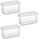 Caixas Organizadora Du Cheff 3,7 l Incolor c/ tampa Conjunto c/3 unid.