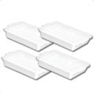 Caixas Organizadoras 4 l com tampa Conjunto com 4 unid.
