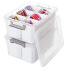 Caixas Organizadoras Citylife 17 QT Transparentes Empilháveis - Kit com 2