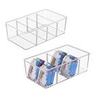 Caixas organizadoras de armazenamento de alimentos Vtopmart, pacote com 2 caixas de plástico transparente
