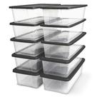 Caixas organizadoras de armazenamento HOMZ Snaplock 6L Small Clear, pacote com 10 Caixas organizadoras de armazenamento HOMZ Snaplock 6L Small Clear, pacote com 10