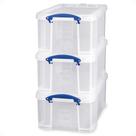 Caixas Organizadoras Really Useful Box 32L Kit com 3 Unidades Plástico Transparente