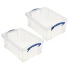 Caixas Organizadoras Really Useful Box 9L de Plástico com Tampa - Kit com 2