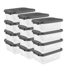 Caixas Organizadoras Sterilite Modular Kit com 12 Unidades de 15 Litros Transparentes Caixas Organizadoras Sterilite Modular Kit com 12 Unidades de 15 Litros Transparentes