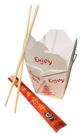 Caixas para viagem chinesas Fold Pak Pagoda 473ml com pauzinhos