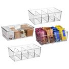 Caixas plásticas de organização e armazenamento de despensas ClearSpace, pacote com 4 Caixas plásticas de organização e armazenamento de despensas ClearSpace, pacote com 4
