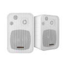 Caixas Som Ambiente Hayonik MSB60N Branca c/ suporte Par 60w