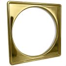 Caixilho Dourado Porta Grelha 15x15 Aço Inox 304 Para Ralo Suporte Quadrado Porta Ralo Box Banheiro Lavanderia Ralo 15cm Quintal Sacada Gold Brilhoso