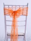 Caixilhos de cadeira para decoração de casamento, renda laranja com laço (10 unidades)