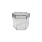 Caixinha Acrílica Sextavada Lembrancinha 5x4cm Transparente