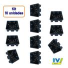 caixinha de luz preta 4x4 Ivplast kit com 10