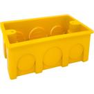Caixinha De Luz Pvc Ivasa Amarela Orelha Pvc 4X2 - Kit C/100 Pecas