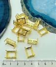 Caixinha de Metal Retangular 10x14mm - 01 Unidade