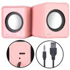 Caixinha de Som Gamer Alto Falante Conexão USB Controle Volume Cor Rosa Compacto 2.0 5v 1w 2.0 Para Notebook Acer Gamer Vinik