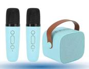 Caixinha De Som Karaokê 2 Microfones Bluetooth Portátil