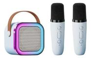 Caixinha De Som Karaokê C/ 2 Microfones Bluetooth Infantil - Nova Voo