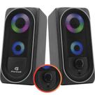 Caixinha de Som Notebook Gamer Sansung Acer Controle Touch de Volume e Iluminação Rgb Led Colorido Fortrek USB 6w