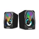 Caixinha De Som Pc Gamer Notebook Luz Led Colorida 10w Usb Caixinha De Som Pc Gamer Notebook Luz Led Colorida 10w Usb