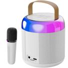 Caixinha Som Bluetooth Led Karaokê Infantil Microfones S Fio