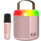 Caixinha Som Bluetooth Led Karaokê Infantil Microfones S Fio