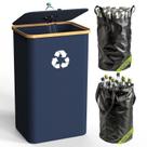 Caixote de reciclagem Pakusane para cozinha interior e casa 100L azul