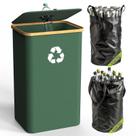 Caixote de reciclagem Pakusane para cozinha interior e casa 100L verde