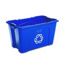 Caixote de Reciclagem Rubbermaid Commercial 68L - Empilhável e Azul