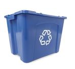 Caixote de Reciclagem Rubbermaid Commercial Empilhável - 53L - Azul