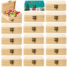 Caja de almacenamiento de madera Tuanse sin terminar para manualidades 15x10x5 cm (12 piezas)
