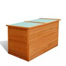 Caja de almacenamiento para jardín Casafoyer 126x72x72 cm madera impermeable