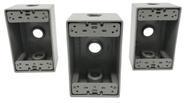 Caja eléctrica estanca Sealproof de 1 módulo con 3 orificios