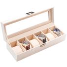 Caja para Relojes ProCase de 6 Compartimentos para Hombre en Cuero PU Blanco