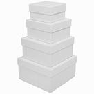 Cajas de Regalo CHARMGIFTBOX Juego de 4 Cajas Anidadas Cuadradas 9.5-16.5 cm