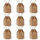 Cajas de Regalo Lámpara Mini Linterna de Papel Hexagonal Kraft Paquete de 50 Cajas de Regalo Lámpara Mini Linterna de Papel Hexagonal Kraft Paquete de 50