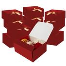 Cajas de Regalo LWYMX Paquete de 12 Rojas con Tapa 25x20x10 cm