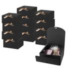 Cajas de Regalo LWYMX Paquete de 24 unidades en Negro con Listón 25x20x10 cm