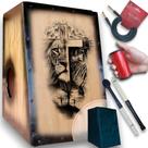 Cajón Elétrico/Acústico+Kit Percussão Completo Especial