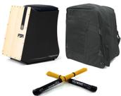 Cajon Eletrico FSA Gibão FGB6501 C/ Captação Dupla Preto + Capa + Vassourinha Cajon Eletrico FSA Gibão FGB6501 C/ Captação Dupla Preto + Capa + Vassourinha