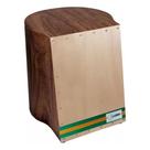 Cajon Jumbo Eletroacústico Luen Imbuia Profissional Com Esteira + 2 Microfones