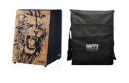 Cajon Strike Leão Sk4065 Lion Acústico de Madeira c/ Capa
