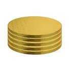 Cake Board O'Creme Gold Foil Round Cake Circles 8", pacote com 5